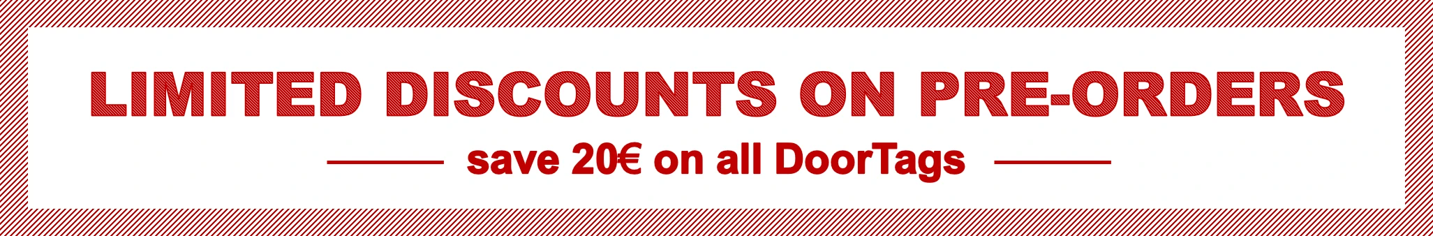 Limited pre-order discount